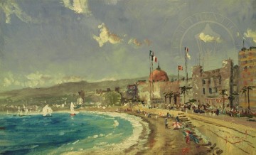 Thomas Kinkade œuvres - La plage de Nice Robert Girrard Thomas Kinkade